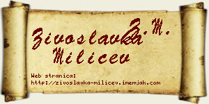 Živoslavka Milićev vizit kartica